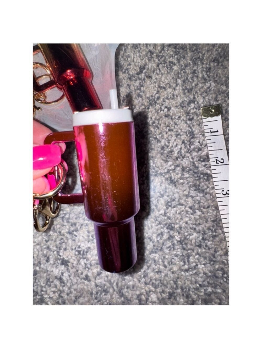Women's Unbranded Purple Magenta Tumbler Keychain One Size - Picture 6 of 7